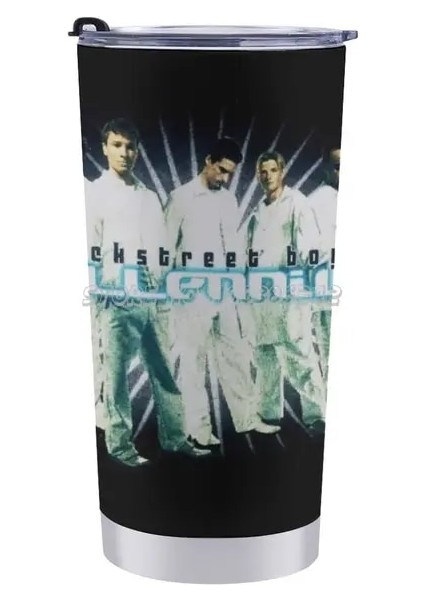 20 Oz Backstreet Boys Vintage 90'lar Backstreet Boys Millennium Pop Seyahat Fincan Vakum Yalıtımlı Sızdırmaz Termos Kahve Kupa Bsb Backstre (Yurt Dışından)