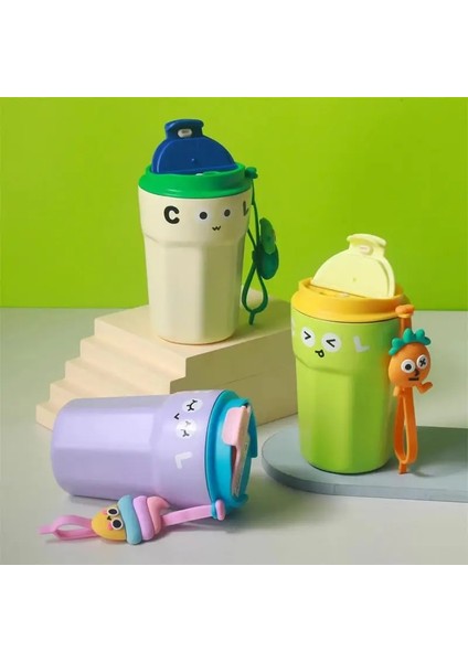 04 420ML 316 Paslanmaz Çelik Kahve Kupa Vakum Bardak Erkek Taşınabilir Araba Eşlik Eden Öğrenciler Yüksek Değerli Sevimli Su Bardağı Coffeeware Mutfak (Yurt Dışından) modelleri