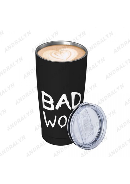 Mavi 400-600ML Moda Kötü Kurt Paslanmaz Çelik Bira Kupaları Taşınabilir Metal Drinkware Ev Ofis Kullanımı Kahve Çay Su Bardağı Suyu Içme (Yurt Dışından) fırsatları