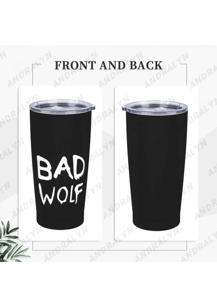 Mavi 400-600ML Moda Kötü Kurt Paslanmaz Çelik Bira Kupaları Taşınabilir Metal Drinkware Ev Ofis Kullanımı Kahve Çay Su Bardağı Suyu Içme (Yurt Dışından) indirimleri