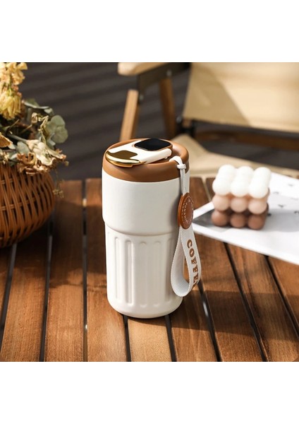 Kırmızı 400-600 ml 1 Adet 316 Dikişsiz Astar Paslanmaz Çelik Kahve Kupa Akıllı LED Sıcaklık Göstergesi Ekranı, 450 ml Taşınabilir Sızdırmaz Kahve Fincanı (Yurt Dışından)
