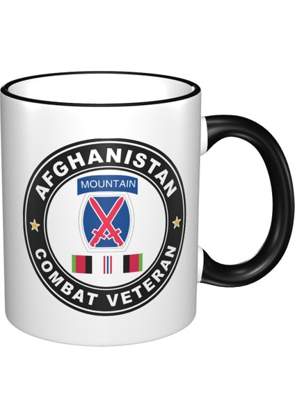 Pembe 11 Oz Seramik Kahve Kupaları Çay Bardağı 10TH Dağ Bölümü Afganistan Savaş Kıdemli Çıkartması Eski Asker Için En Iyi Hediye (Yurt Dışından) fırsatları