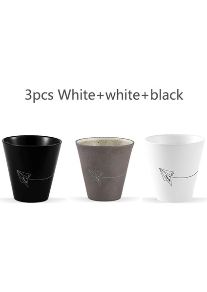 3 Adet Her Bir 120ML Mhw-3bomber 120ML Seramik Kahve Kupaları Çay Kupaları Narin Dayanıklı Kahve Fincanları Set Chic Cafe Ev Espresso Aksesuarları Barista Aracı (Yurt Dışından)
