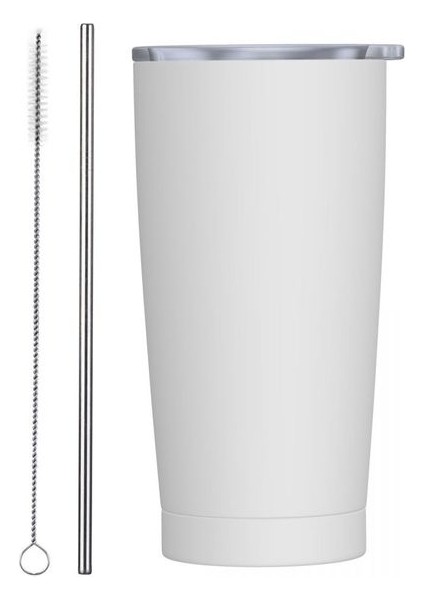 Beyaz 400-600 ml Bir Çiçek Gibi Kırılgan Değil Ama Bir Bomba Kahve Tumbler Için Taşınabilir Saplı Paslanmaz Çelik Termos Bardak (Yurt Dışından)