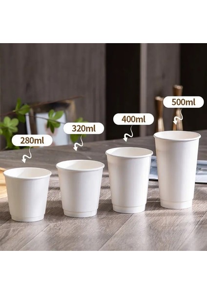 Kahverengi-Siyah Kapak 500 Ml-10 Adet 10 Adet Tek Kullanımlık Kapaklı Kahve Fincanları Kalın Kağıt Bardak Çay Su Copo Çift Katmanlı Vasos Desechables Mutfak Coffeeware Drinkware (Yurt Dışından) fırsatları