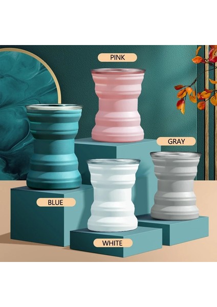 Gri Taşınabilir Silikon Katlama Su Açık Isıya Dayanıklı Katlanabilir Kapaklı Kupa Katlanabilir Seyahat Içme Iş Gezisi Fincan Kamp Için (Yurt Dışından) fiyatları