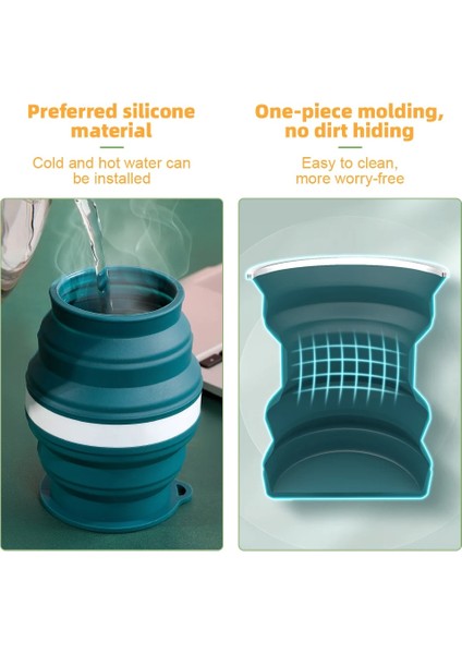 Gri Taşınabilir Silikon Katlama Su Açık Isıya Dayanıklı Katlanabilir Kapaklı Kupa Katlanabilir Seyahat Içme Iş Gezisi Fincan Kamp Için (Yurt Dışından) fırsatları