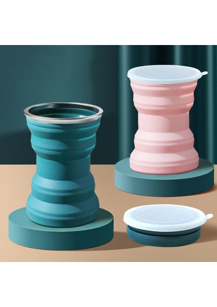 Galaktik Gri 320ML Katlanabilir Seyahat Içme Suyu Bardakları Taşınabilir Silikon Katlanır Bardak Iş Gezileri Yürüyüş Kamp Için Yeniden Kullanılabilir Drinkware (Yurt Dışından) fırsatları