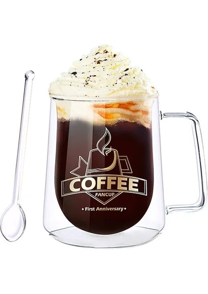 Stil 5 Çift Katmanlı Cam Kahve Fincanı Iskandinav Kupa Şeffaf Tubularis Mezar Çay Seti Therma Espresso Chicaras Aksesuarları Haşlanma (Yurt Dışından)