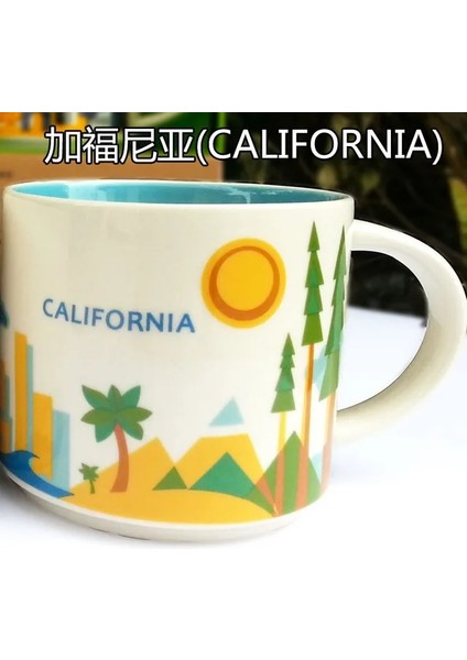 Kaliforniya Küresel Koleksiyon Seramik Kahve Fincanı Abd Şehir Kemik Çini Kupa New York Los Angeles San Francisco Portland Dallas Toronto Miami (Yurt Dışından)