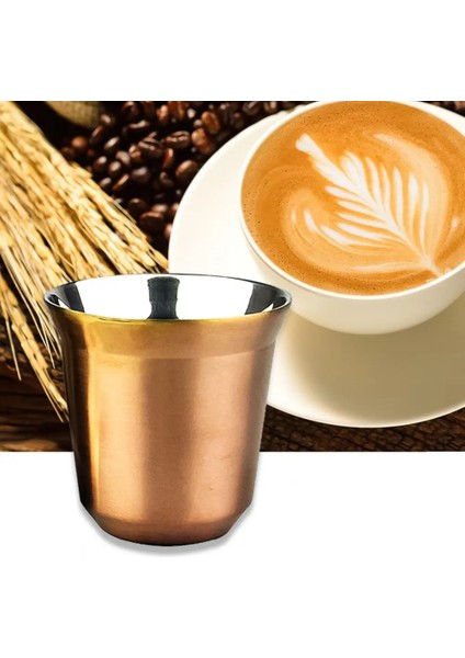 Mavi Çift Duvar Kahve Kupa Bardak Paslanmaz Çelik Sevimli 80 ml Espresso Yalıtım Nespresso Pixie Kahve Kapsül Şekli Termo Kahve Kupaları (Yurt Dışından)