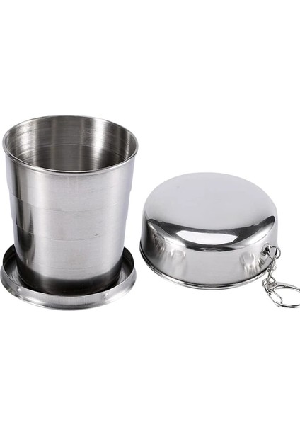 250ML 75ML/150ML/250ML Katlanır Bardak Seyahat Taşınabilir Paslanmaz Çelik Katlanabilir Fincan Kahve Kupa Geri Çekilebilir Kupalar Açık Yürüyüş Kamp (Yurt Dışından)