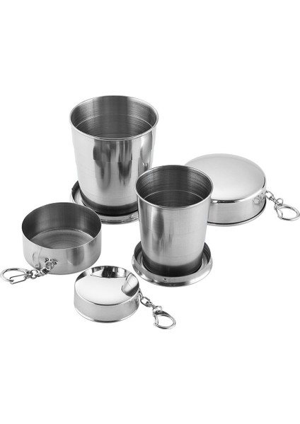 250ML 75ML/150ML/250ML Katlanır Bardak Seyahat Taşınabilir Paslanmaz Çelik Katlanabilir Fincan Kahve Kupa Geri Çekilebilir Kupalar Açık Yürüyüş Kamp (Yurt Dışından) modelleri