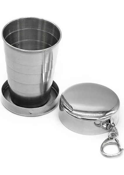 250ML 75ML/150ML/250ML Katlanır Bardak Seyahat Taşınabilir Paslanmaz Çelik Katlanabilir Fincan Kahve Kupa Geri Çekilebilir Kupalar Açık Yürüyüş Kamp (Yurt Dışından) indirimleri