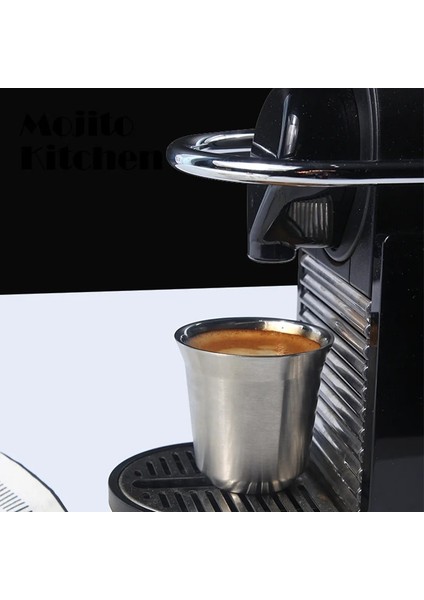 Rose Gold 80ML 2pcs Espresso Kupalar 80ML 160ML 2'li Set, Paslanmaz Çelik Espresso Bardak Seti, Yalıtımlı Çay Kahve Kupaları Çift Duvar Bardaklar Bulaşık Makinesinde Yıkanabilir (Yurt Dışından) modelleri