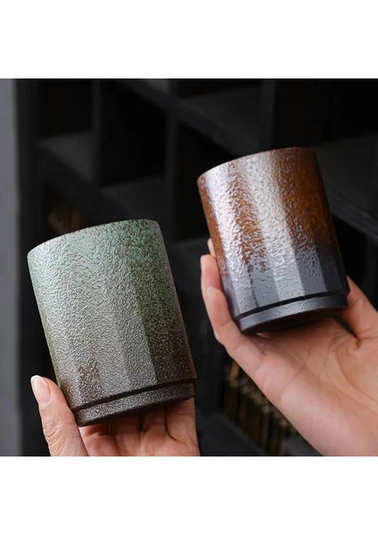 230ML-D 220ML 230ML Seramik Kahve Fincanları Cappuccino Latte Bardak Kupa Ofis ve Ev Için Kulpsuz Japon Porselen Çay Kupa 220ML (Yurt Dışından)