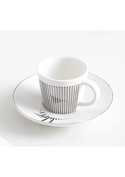 B2 230ML Ecomhunt Dropshipping Yaratıcı At Anamorfik Fincan Ayna Yansıma Fincan Sinek Kuşu Kupa Kahve Çay Seti Coaster ile Кружка (Yurt Dışından)