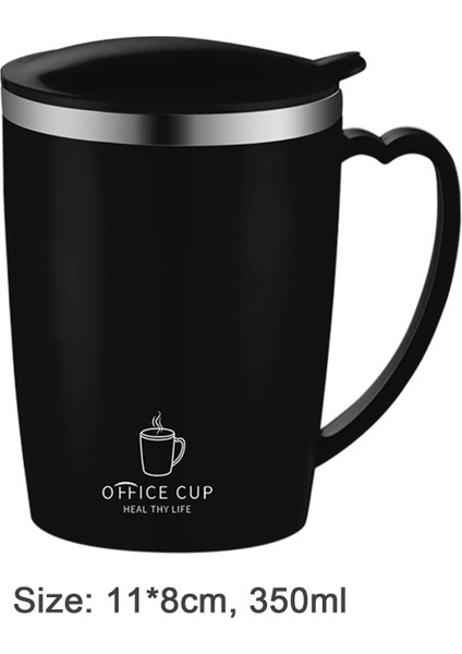 Beyaz 350ML Çocuk Paslanmaz Tumbler Sızdırmaz Geniş Ağızlı Smoothie Bardaklar Soğuk ve Sıcak Içecekler Için Saplı Kahve Kupaları Xqmg (Yurt Dışından)