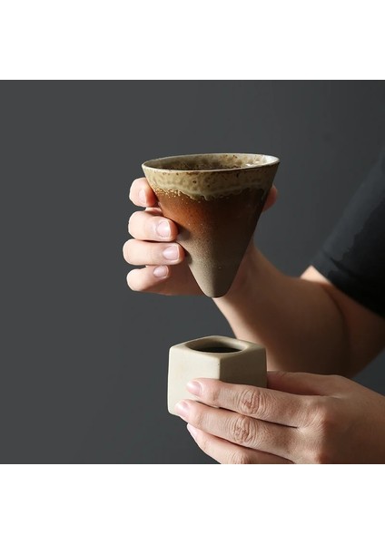 C 200ML 1 Adet 200ML/150ML Yaratıcı Retro Seramik Kahve Kupa Kaba Çömlek Çay Bardağı Japon Latte Porselen Bardak Çömlek Kahve Kupaları (Yurt Dışından) fiyatları