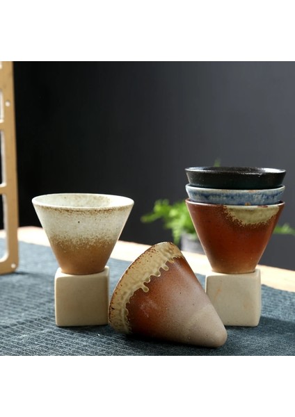 C 200ML 1 Adet 200ML/150ML Yaratıcı Retro Seramik Kahve Kupa Kaba Çömlek Çay Bardağı Japon Latte Porselen Bardak Çömlek Kahve Kupaları (Yurt Dışından) indirimleri