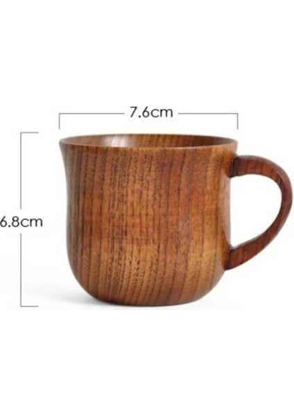 Gösterildiği Gibi Ahşap Bardaklar Çay Kahve Kupa Taşınabilir Açık Doğal Ahşap Içme Süt Kulplu Bardak Ev Dekor Drinkware Kuksa Kasa Çay Kupa (Yurt Dışından)