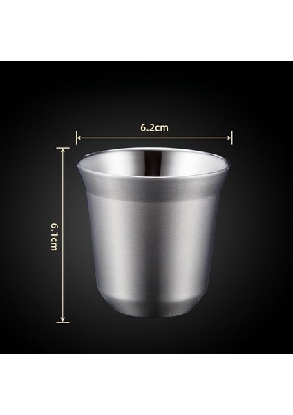 Stil 9 80ML 80ML Nespresso Fincan Kahve Fincanları Businnes Stil Özgünlük Mini Altın Paslanmaz Çelik Drinkware Bardak 1 Adet Tazas (Yurt Dışından)