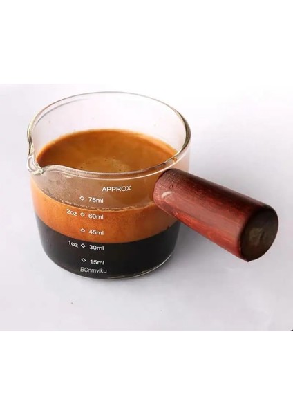 150ML 75ML Espresso Shot Cam Çift Borulu Cam Isıya Dayanıklı Saplı Temizle Ölçekli Ölçüm Fincan Şarap Süt Kahve Ölçü Sürahi Araçları (Yurt Dışından) indirimleri