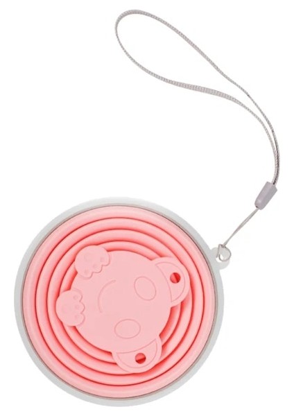 Pembe Silikon Katlanabilir Seyahat Fincan, 260 ml Açık Taşınabilir Katlanır Su Kapaklı Bardak Kordon Toz Geçirmez Damla Geçirmez Içme Kahve (Yurt Dışından)