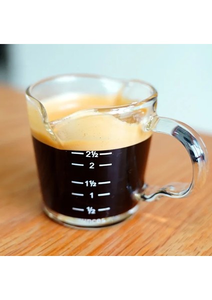 Çift Ağızlı Ons Bardak 70ML Isıya Dayanıklı Cam Ölçüm Kabı Jigger Espresso Kahve Için Küçük Süt Fincanı Ölçekli (Yurt Dışından) modelleri
