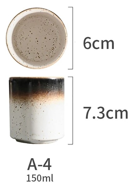 A-4-150ML Sevimli 150ML 200ML Espresso Kupa Çay Fincanı Su Bardağı Seramik Seramik El-Boyalı Kahve Fincanı Kupalar Mutfağı Drinkware (Yurt Dışından)
