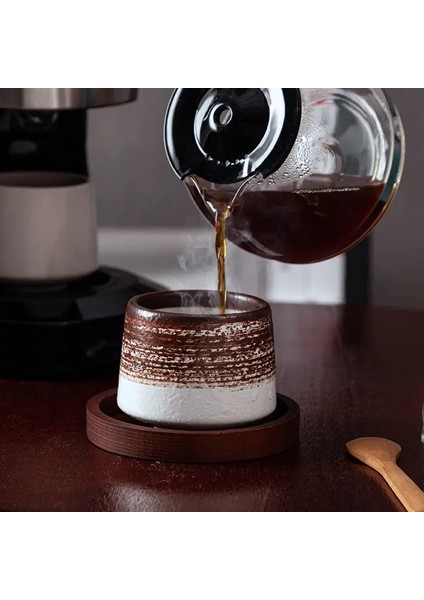 Stil 2 200 ml Jıa Guı Luo Seramik 200 ml Kahve Fincanları Japon Tarzı Büyük Kapasiteli Seramik Çay Bardağı Porselen Çay Fincanları G093 (Yurt Dışından)