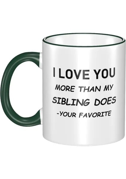 Siyahımsı Yeşil 18 Oz Babalar Günü Baba Kızı Oğlundan Hediyeler - Seni Daha Çok Seviyorum En Sevdiğin Komik Fincan Porselen Kahve Kupa Çay Bardağı 11OZ Seramik Kupalar (Yurt Dışından)