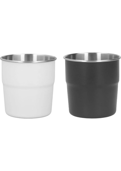Beyaz Yalıtımlı Bardak 320 ml Paslanmaz Çelik Çift Duvar Küçük Kahve Kupa Metal Içme Bardağı Ev Kamp Için (Yurt Dışından) fiyatları