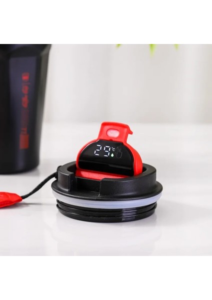 Akıllı Siyah 510ML Araç Içi Yalıtımlı Bardak 380/510ML Termos Akıllı Kahve Kupa Taşınabilir Termal Tumbler Sıcaklık Göstergesi Su Şişesi (Yurt Dışından)