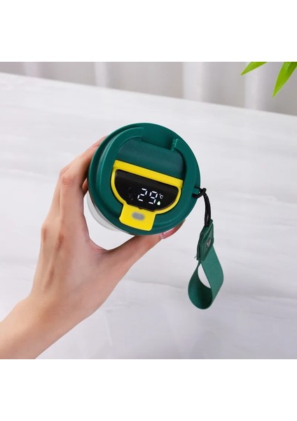 Akıllı Siyah 510ML Araç Içi Yalıtımlı Bardak 380/510ML Termos Akıllı Kahve Kupa Taşınabilir Termal Tumbler Sıcaklık Göstergesi Su Şişesi (Yurt Dışından)