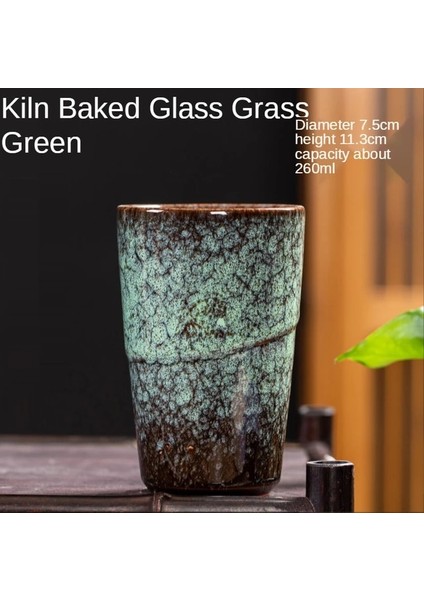 Yeşil C Çin Kung Fu Expresso Kahve Kupa Porselen Çay Fincanı Su Bira Kulplu Bardak Drinkweare (Yurt Dışından)