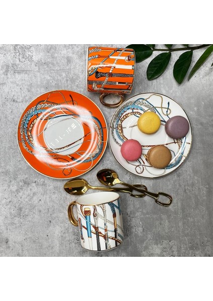 19 200-400 ml Turuncu Kahve Fincanları Tabaklı Yaratıcı Seramik Kupa Çay Için Tam Set Batı Yemekleri Espresso Fincan Okul Öğretmeni Için Hediye (Yurt Dışından) indirimleri