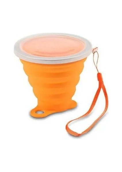Turuncu 270ML Katlanır Bardaklar 270ML Bpa Ücretsiz Gıda Sınıfı Su Bardağı Seyahat Silikon Geri Çekilebilir Renkli Taşınabilir Açık Kahve Handcup (Yurt Dışından)