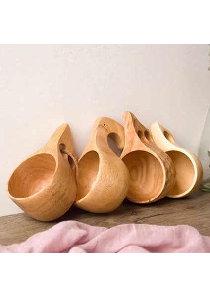 B Ahşap Bardak Çay Kahve Kupa Taşınabilir Açık Doğal Ahşap Içme Süt Kulplu Bardak Ev Dekor Drinkware Kuksa Kasa Çay Kupa (Yurt Dışından)