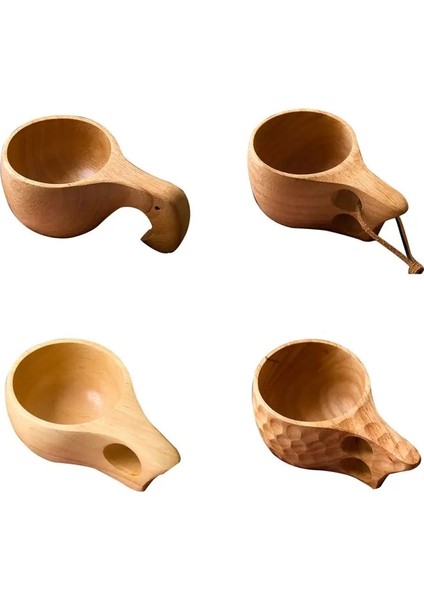 B Ahşap Bardak Çay Kahve Kupa Taşınabilir Açık Doğal Ahşap Içme Süt Kulplu Bardak Ev Dekor Drinkware Kuksa Kasa Çay Kupa (Yurt Dışından)