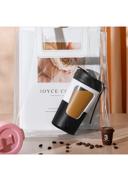 Pembe 430ML Elektrikli Karıştırma Bardağı Tam Otomatik Spor Shake Bardağı Şarj Edilebilir Taşınabilir Kahve Milkshake Karıştırma Bardağı (Yurt Dışından)