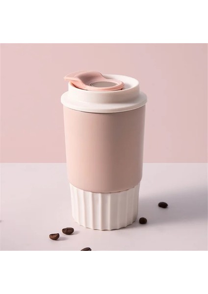 Rouge Tozu 350ML Kahve Fincanı Paslanmaz Çelik Astar Yeşil Termos Bardak 360ML Büyük Kapasiteli Taşınabilir Bardak Paslanmaz Çelik Su Bardağı Ev Eşyaları Gri (Yurt Dışından)