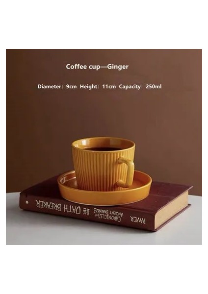 Sarı 200-400 ml Beyaz Vintage Kahve Fincanı Yeniden Kullanılabilir Tabak Retro Çay Bardağı Zarif Bardak Seti Süt Kahve Kupa Kahve Fincanı Seti Serin Bardak Çay Bardağı (Yurt Dışından)