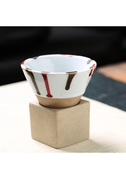 09 90-100ML 90ML Yaratıcı Retro Seramik Kahve Kupa Kaba Çömlek Çay Bardağı Japon Latte Çekme Çiçek Porselen Fincan Çömlek Kahve Fincanı (Yurt Dışından)