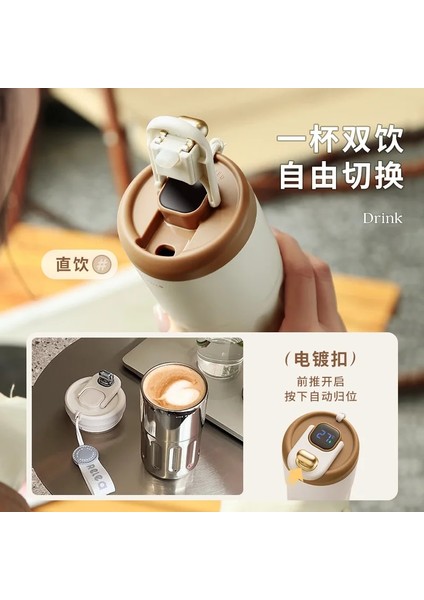 Dijital Ekranlı 401-500ML Xiaomi Akıllı Kahve Fincanı Bayanlar Refakatçi Fincan Yaz Soğutmalı Taşınabilir Paslanmaz Çelik Su Bardağı Sıcaklık Göstergeli (Yurt Dışından) modelleri