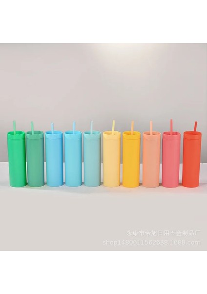 1 Hasır Kapaklar 460 Ml/16 Oz Plastik Saman Bardak Çift Katmanlı Su Şişeleri Kahve Fincanı Yeniden Kullanılabilir Sert Plastik Tumbler Kapaklı Drinkware Noel Hediyesi (Yurt Dışından) modelleri