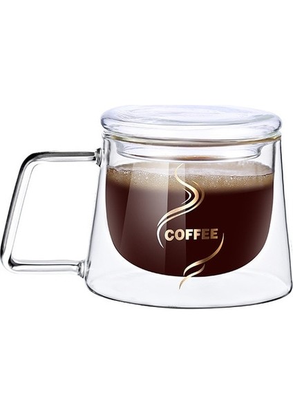 Stil 7 Çift Katmanlı Cam Kahve Fincanı Iskandinav Kupa Şeffaf Tubularis Mezar Çay Seti Therma Espresso Chicaras Aksesuarları Haşlanma (Yurt Dışından)