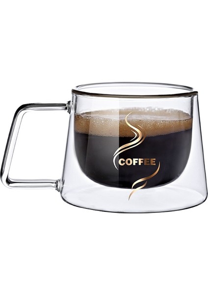 Stil 7 Çift Katmanlı Cam Kahve Fincanı Iskandinav Kupa Şeffaf Tubularis Mezar Çay Seti Therma Espresso Chicaras Aksesuarları Haşlanma (Yurt Dışından)