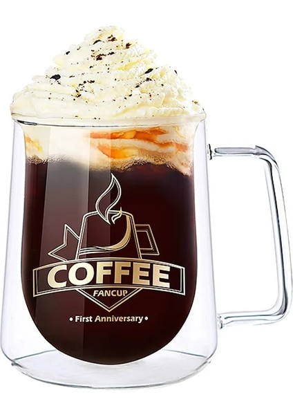 Stil 7 Çift Katmanlı Cam Kahve Fincanı Iskandinav Kupa Şeffaf Tubularis Mezar Çay Seti Therma Espresso Chicaras Aksesuarları Haşlanma (Yurt Dışından)