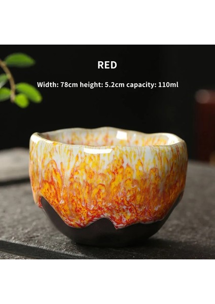 RED-150ML Kahve Fincanı Seramik Küçük Yaratıcı Geleneksel Vintage El Yapımı Çay Bardağı Boyalı Porselen Restoran Dekorasyon Aksesuarı (Yurt Dışından) indirimleri